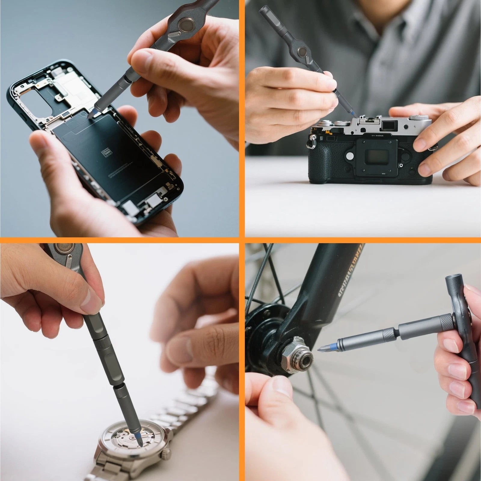 42PCS T-Shaped Ratchet Screwdriver Kit with Detachable Handle & Storage Case