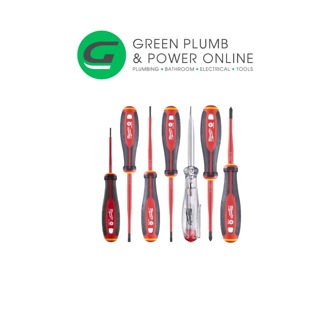 Milwaukee 4932478738 7 Pce Tri-Lobe VDE SLIM Screwdriver Set PZ Set