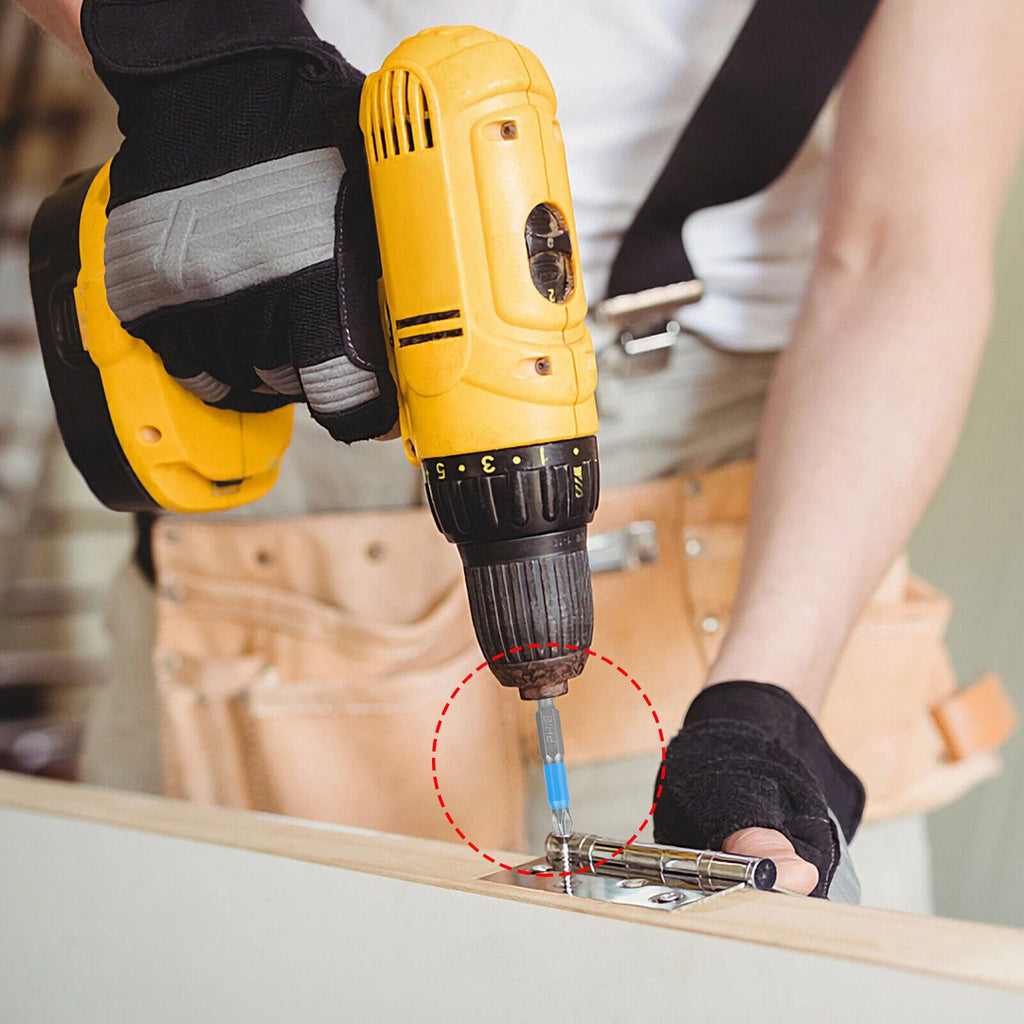 12pcs 1/4'' Hex Shank Magnetic PH1 Screwdriver Drill Bit Anti-slip Hand Tool Set