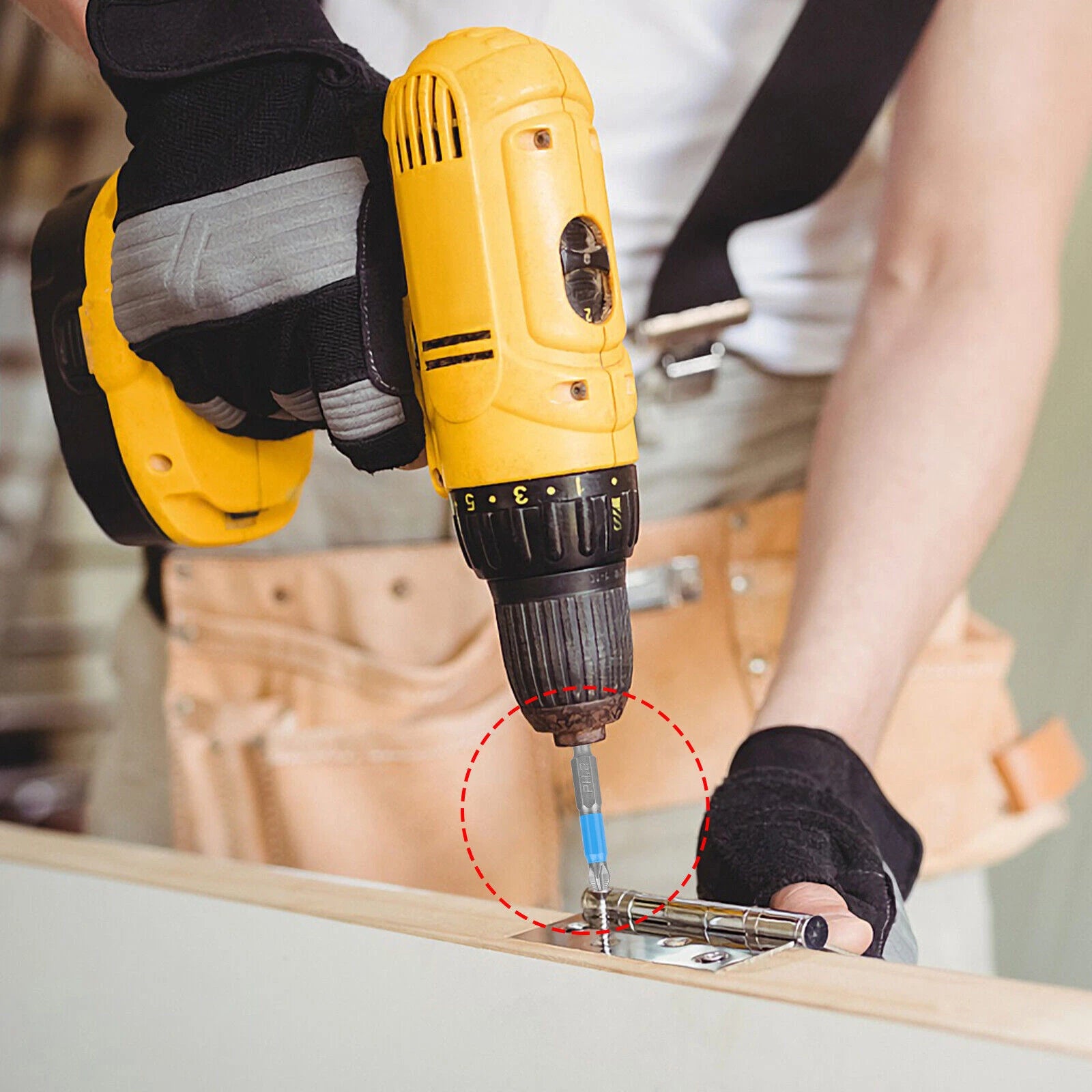 12pcs 1/4'' Hex Shank Magnetic PH1 Screwdriver Drill Bit Anti-slip Hand Tool Set