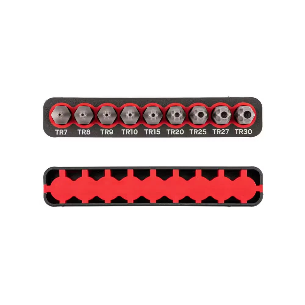 1/4 In. Torx Security Bit Set with Rail (9-Piece) (TR7-TR30)