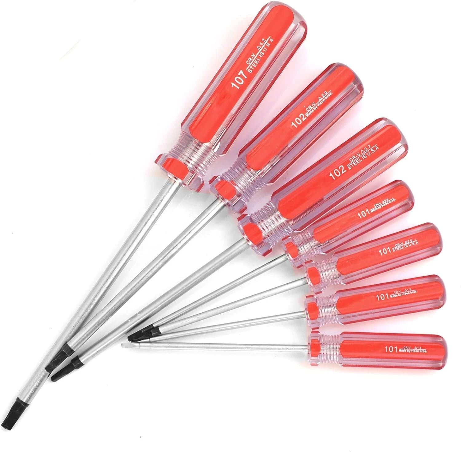 Triangle Screwdrivers Set 7 Sizes 1.4mm 1.8mm 2.0mm 2.3mm 2.7mm 3.0mm 4.2mm 7in1