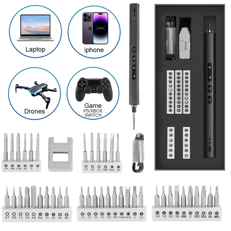 44 IN 1 Cordless Mini Power Precision Screwdriver Electric Screwdriver Kit Set