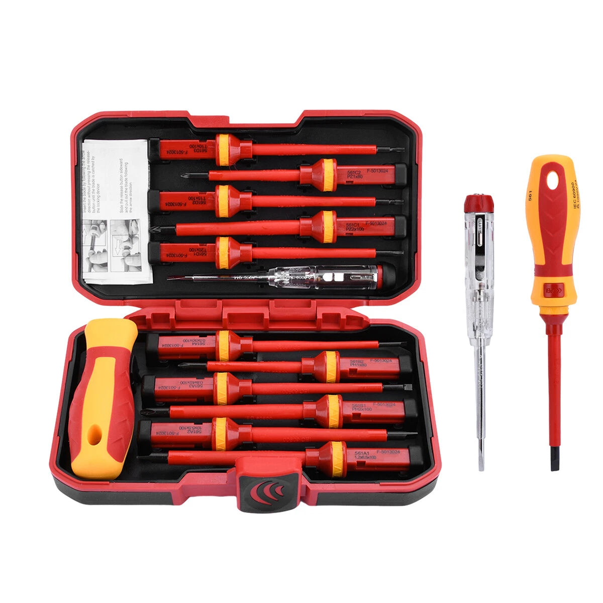 13PCS Changeable Insulated Screwdriver Set Household Electrician Repair Tool Kit