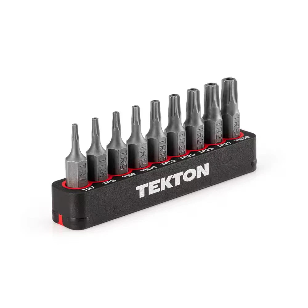 1/4 In. Torx Security Bit Set with Rail (9-Piece) (TR7-TR30)