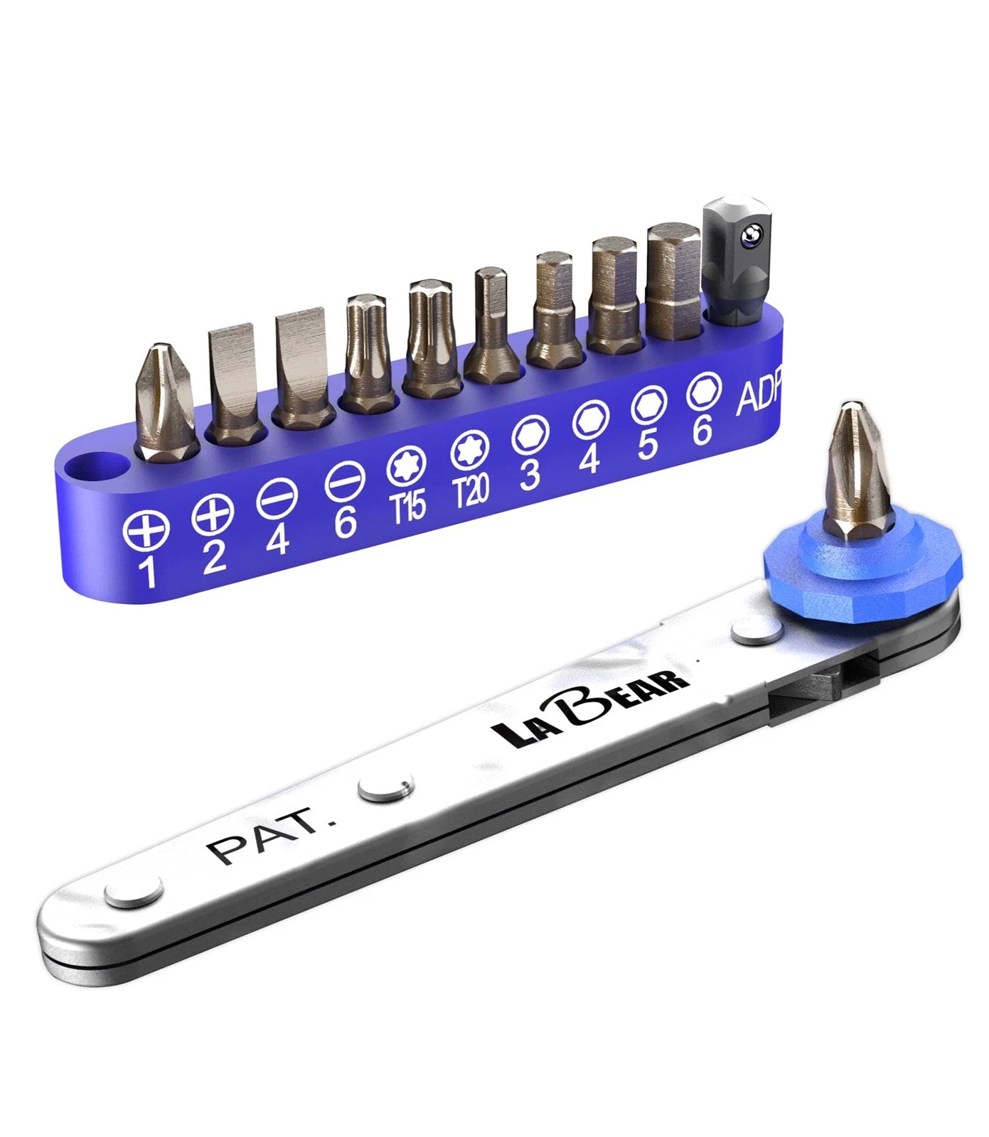 Ultra Low Profile Mini Ratchet Wrench Set with 12-Piece Drive, Chrome Vanadiu...