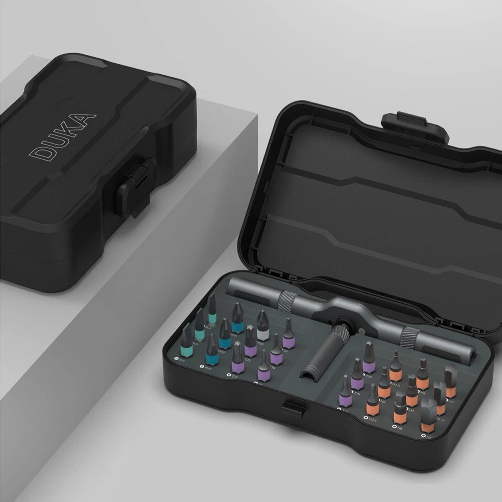 DUKA 24 in 1 Multi-Purpose Ratchet  Screwdriver Bits Set DIY Toolbox C1W6Cn