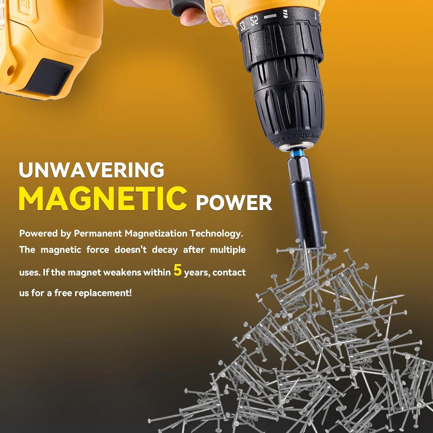 Impact Magnetic Nut Driver Set, 55PCS Impact Driver Bit Set, Deep Magnetic Nut D