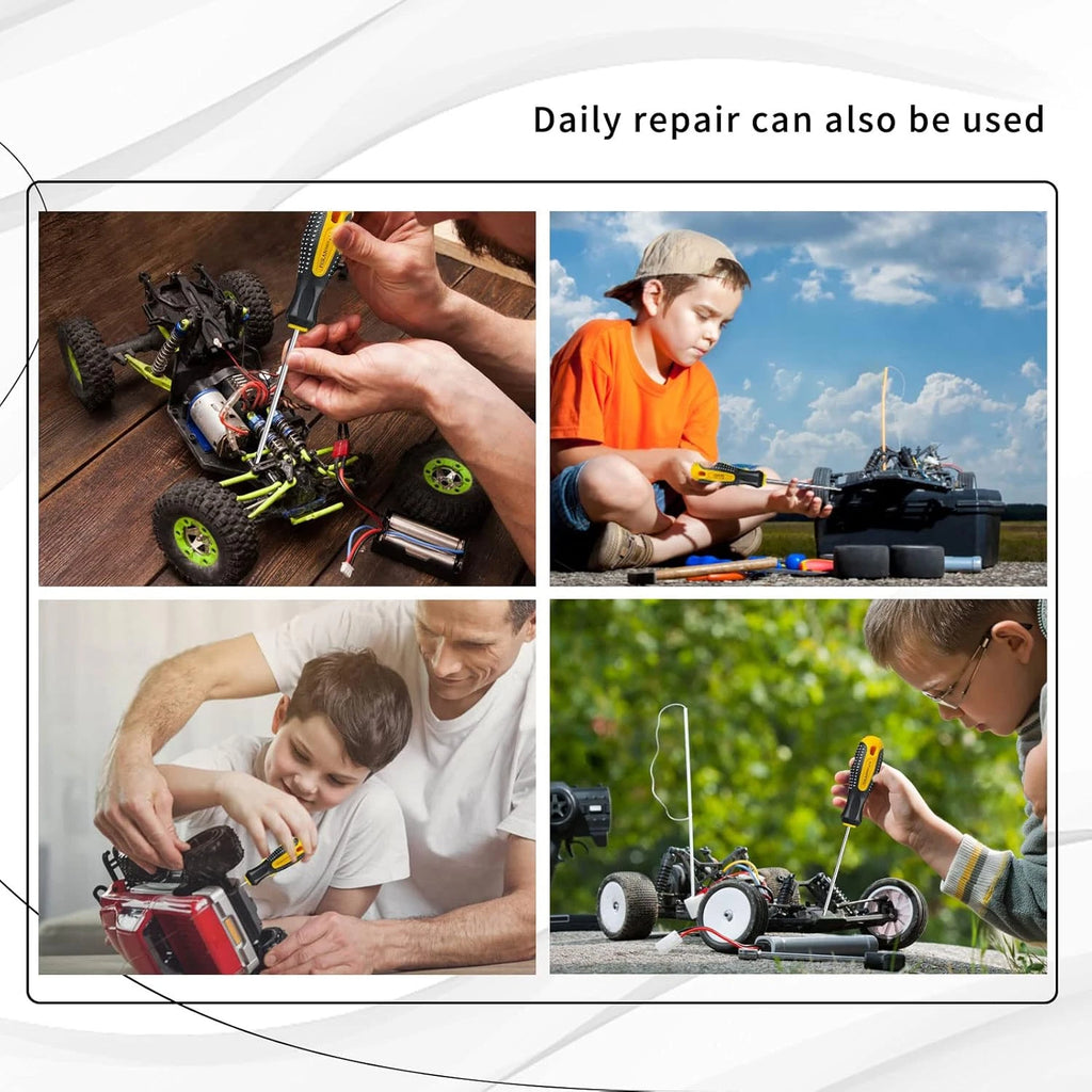 Triangle Screwdrivers Sets 5-Pieces, Magnetic Tip Screwdriver Bit with Nonslip H