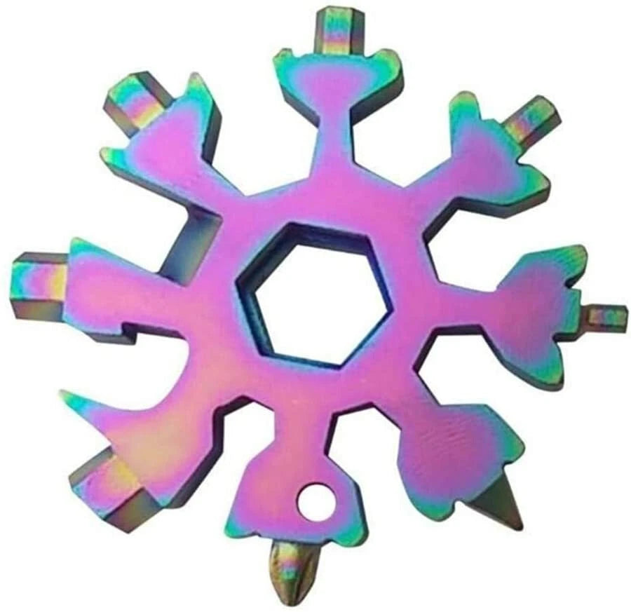 18 in 1 Snowflake Multi Tool Stainless Portable Steel Multi-Tool for Outdoor
