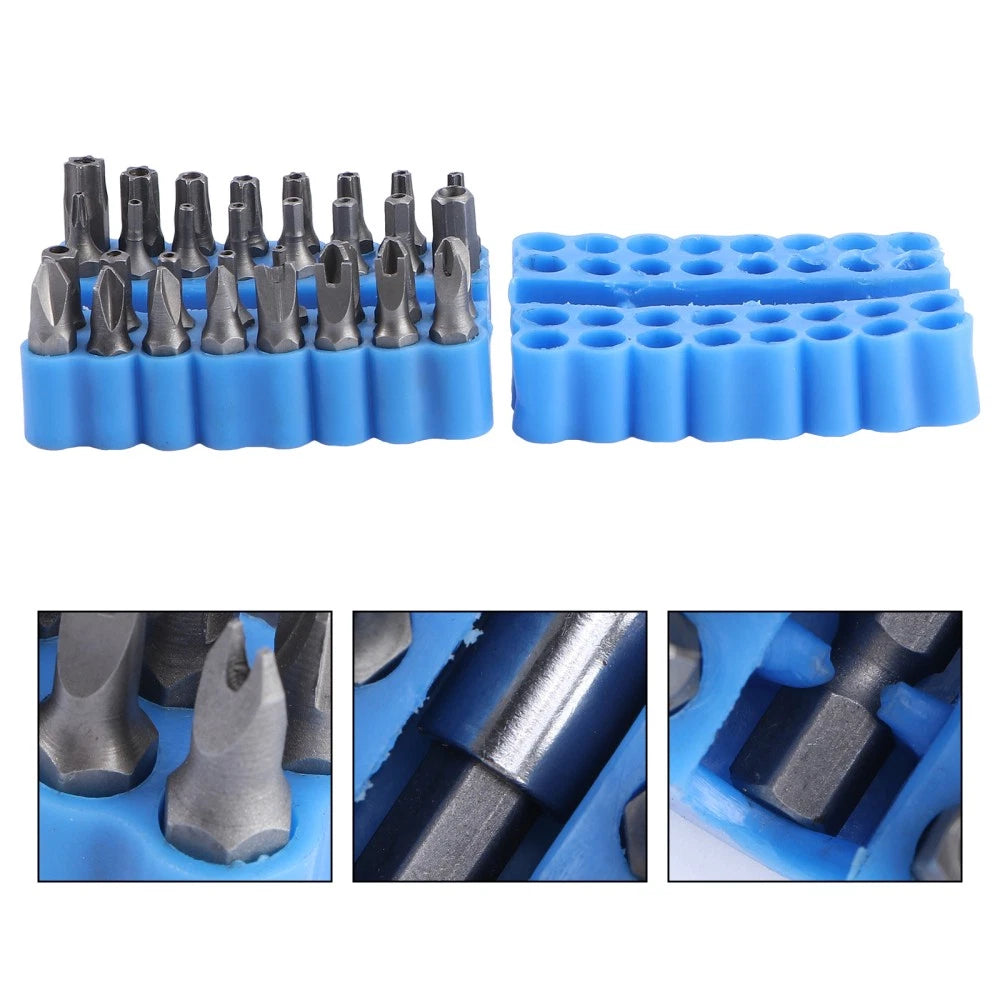 33 Pcs Hexagon Bit Security Screw Set Tamper Proof Extension Bits