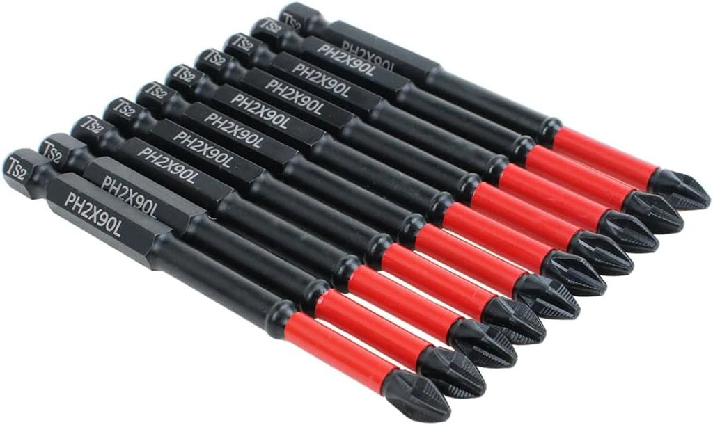 AUTOTOOLHOME 10 Pack Phillips PH2 Magnetic anti Slip Screwdriver Bit Set 3-1/2"
