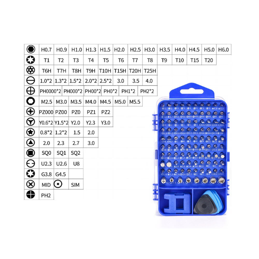 115 in 1 Screwdriver Set Chrome Vanadium Steel Screwdriver Set Repair Tool Kit