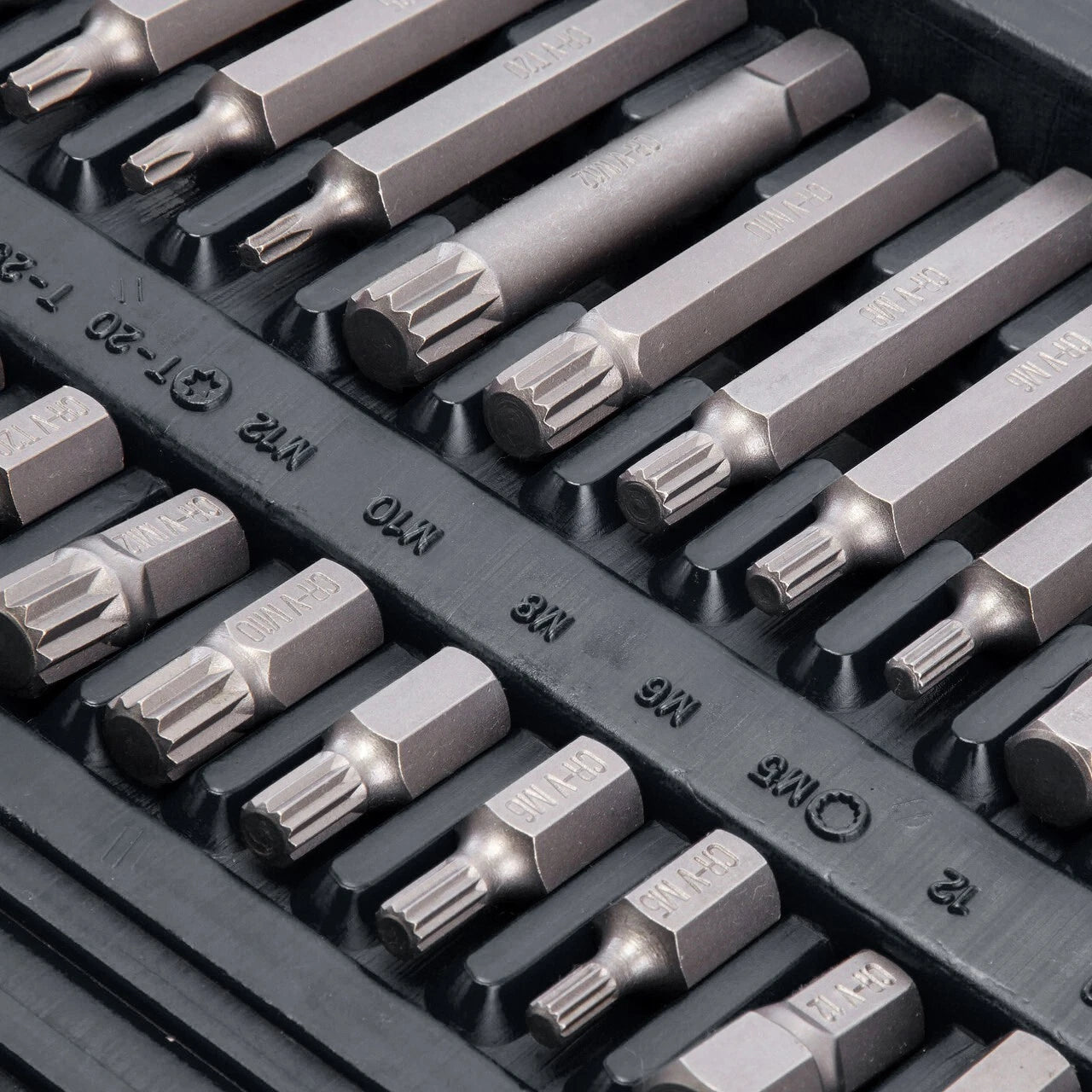 Torx Star Spline Hex Socket Bit Set - 42 Pc, Long & Short - 1/2" & 3/8" Drive