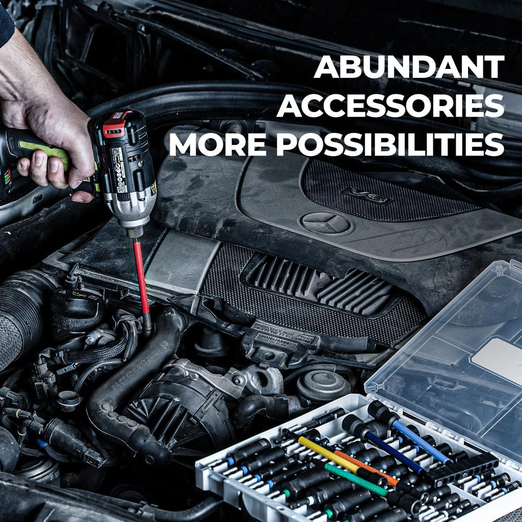 Magnetic Nut Driver Set - 10pcs Metric Impact Bit Set with Quick Change 1/4''