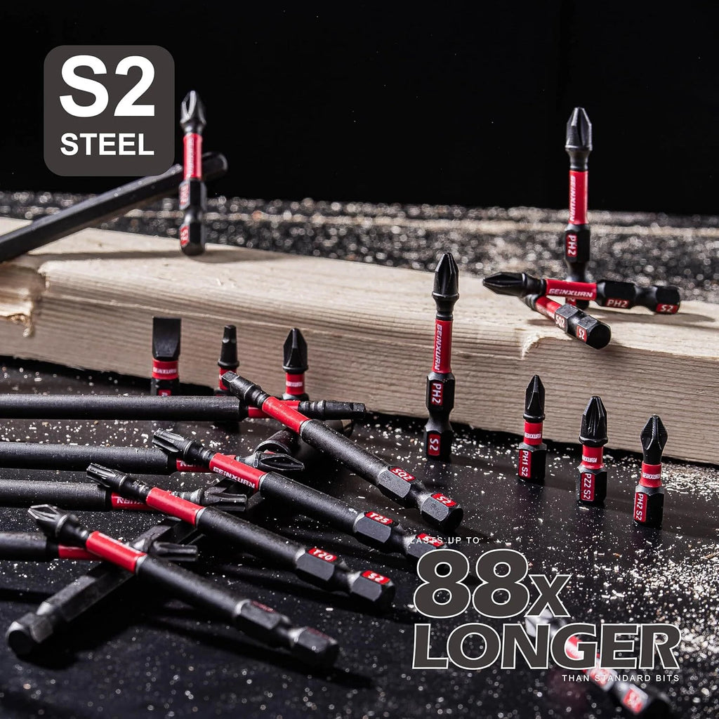 46Pc Magnetic Impact Driver Bit Set S2 Steel with Bit Holder and Wrench