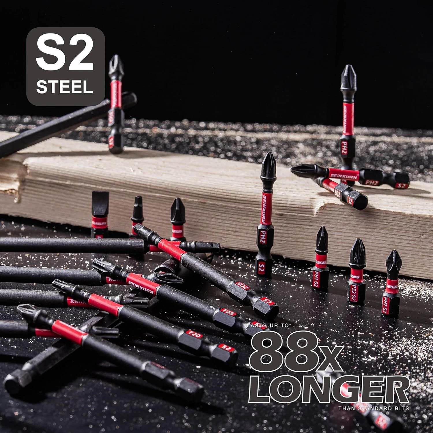 46Pc Magnetic Impact Driver Bit Set S2 Steel with Bit Holder and Wrench