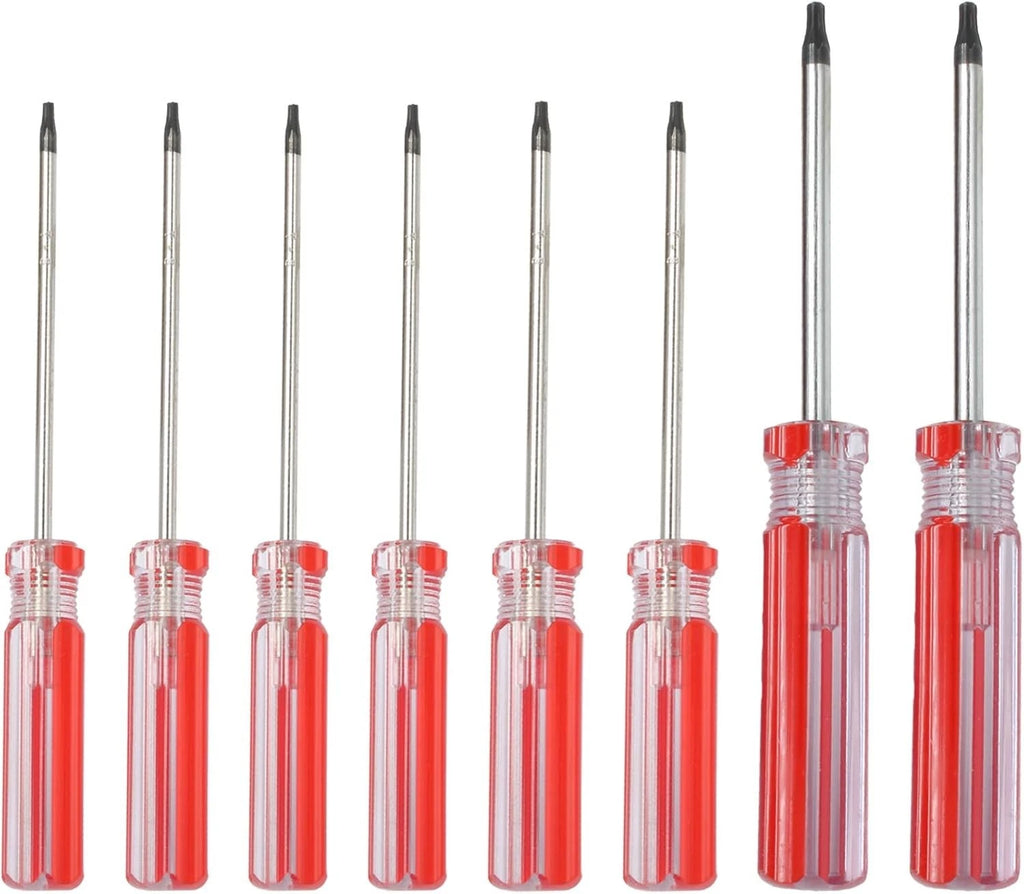 8pcs Torx Screwdriver Set, T8, T9, T10, T15 Torx with Magnetic Tip, 75mm Long