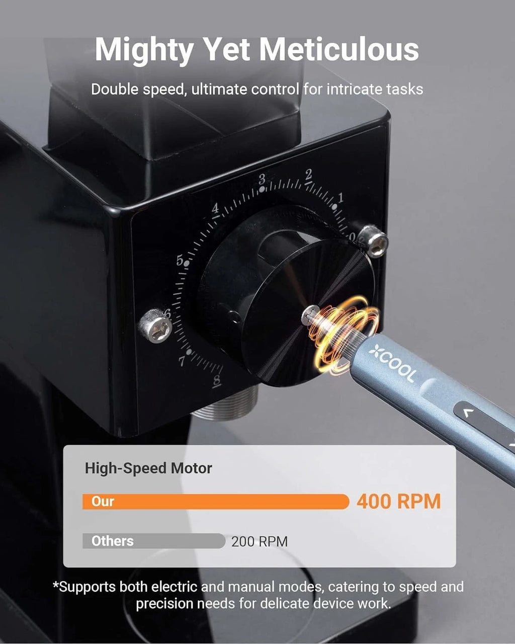 Precision Mini Electric Screwdriver Set 52-in-1 with 400RPM & 5 Torque Settings