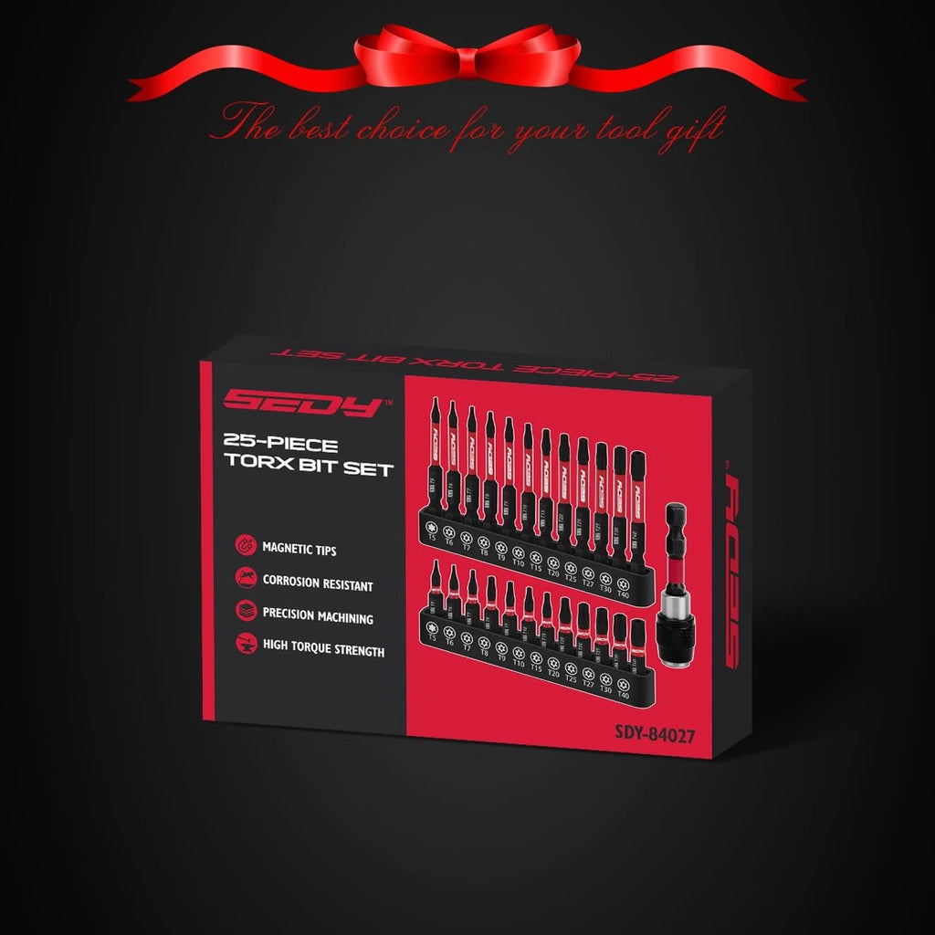 25piece Torx Bit Set 1''&2.5'' Security Tamper Proof Impact Screwdriver ship fre