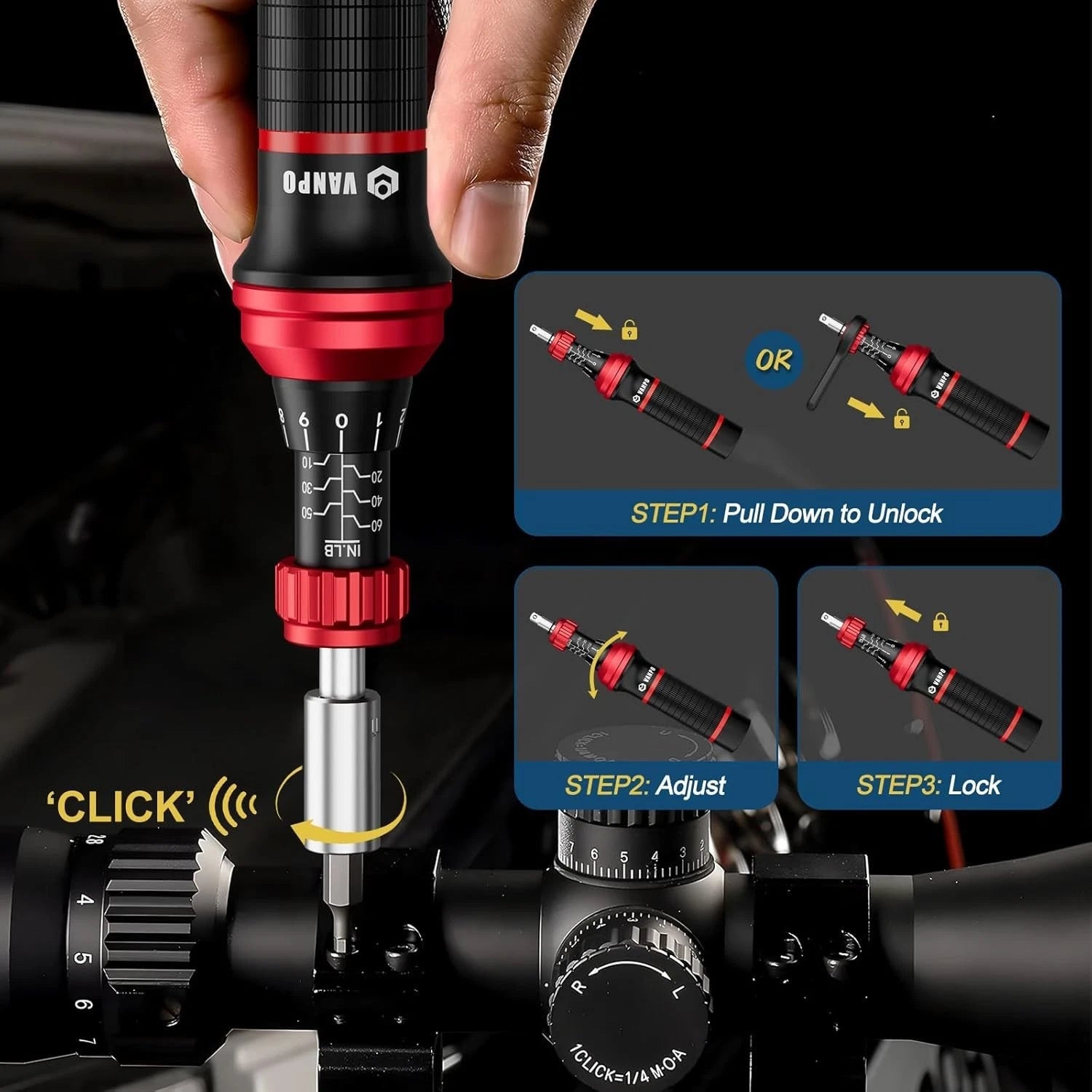 Torque Screwdriver, 64 Pcs 10-80 Inch Pound Torque Screwdriver Set with T-bar Ha