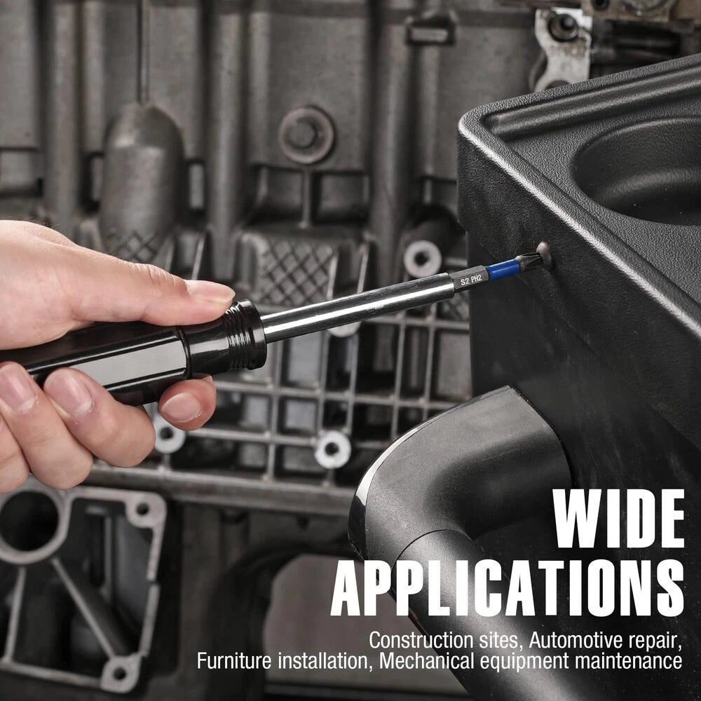 WORKPRO PH2 Impact Phillips Screwdriver Bit Set 12PCS 1/4" Hex-Shank Driver Bits