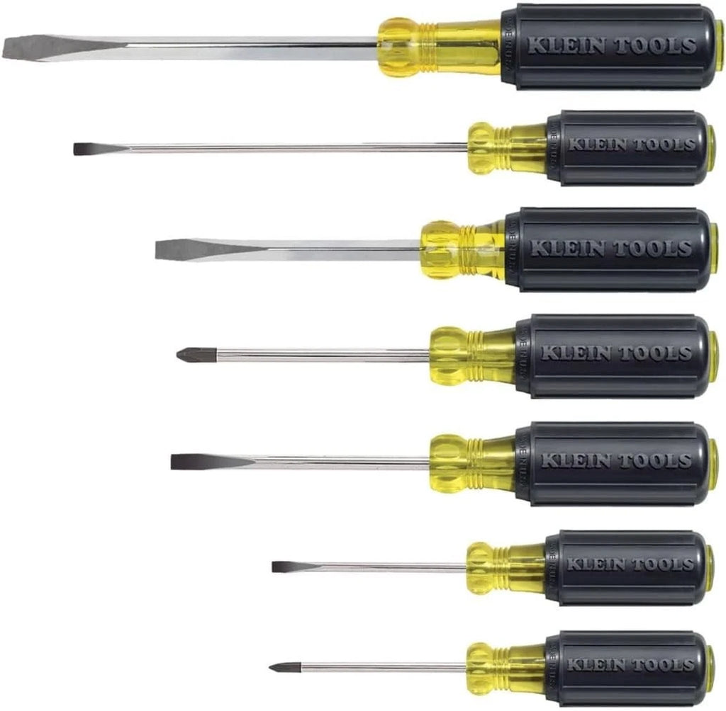 Durable 7-Piece Screwdriver Set - Cushioned Handles & Corrosion-Resistant Blades