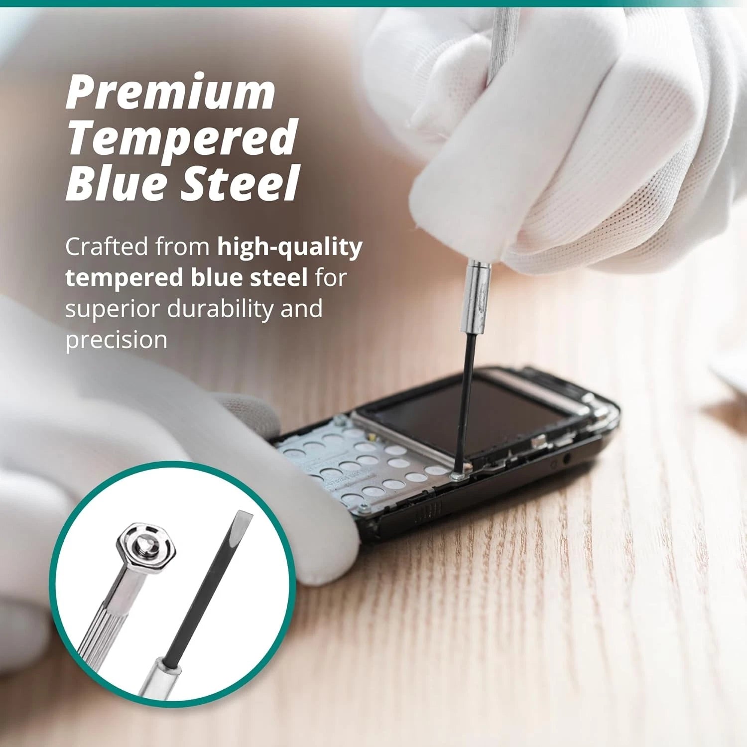 Screwdriver Set, Tempered Blue Steel, Includes Sizes .025", .030", .038", .045"