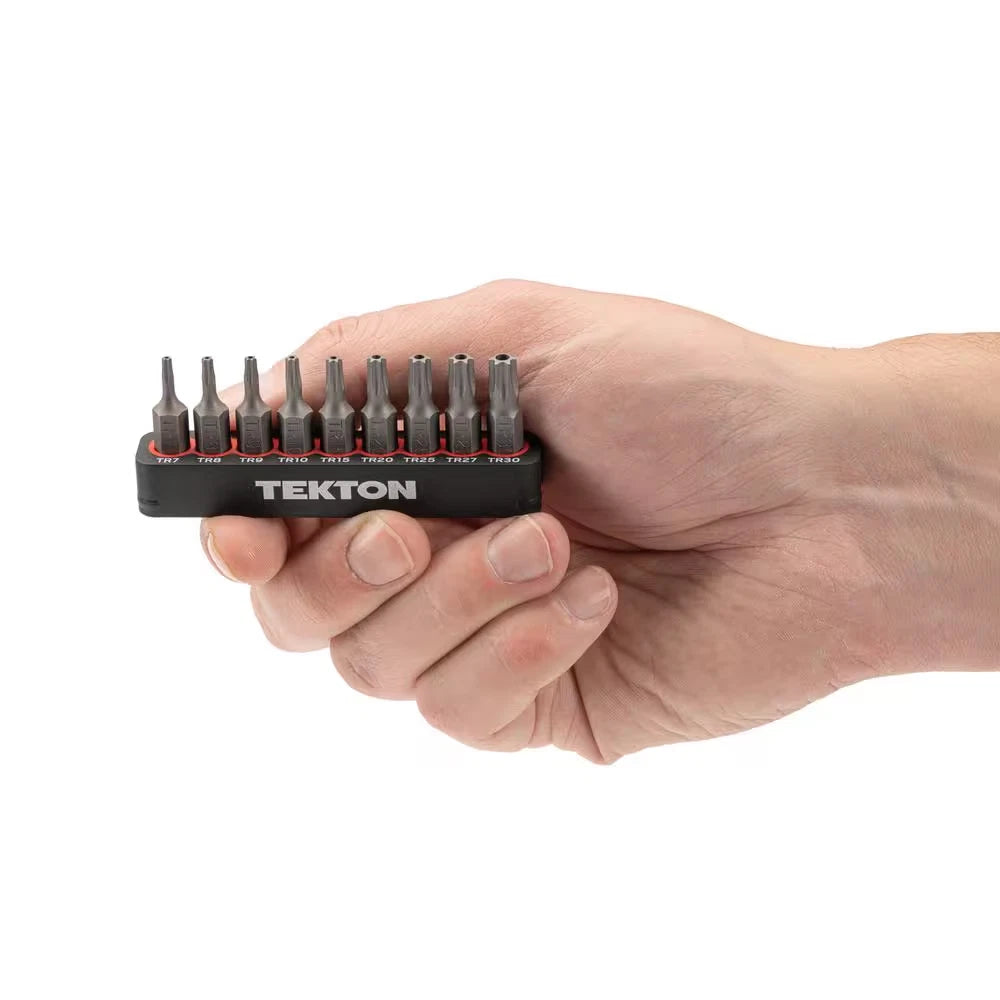 1/4 In. Torx Security Bit Set with Rail (9-Piece) (TR7-TR30)