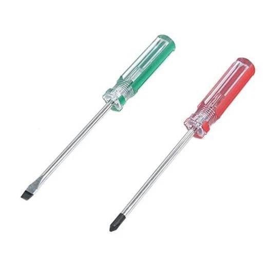 Magnetic Screwdriver Set 2 PCS, Magnetic 5mm Phillips and 5x100mm Red, Green