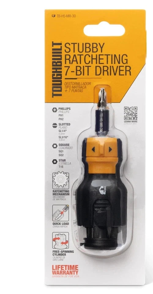Toughbuilt TB-H5-MR-30 9Piece Ratchet Screwdriver Set / Tracking