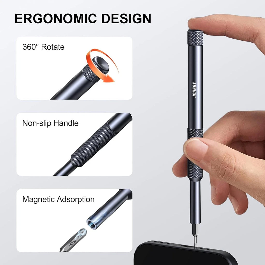JOREST 25-IN-1 Precision Screwdriver Set, Mini Repair Tool Kit with Torx for Mac