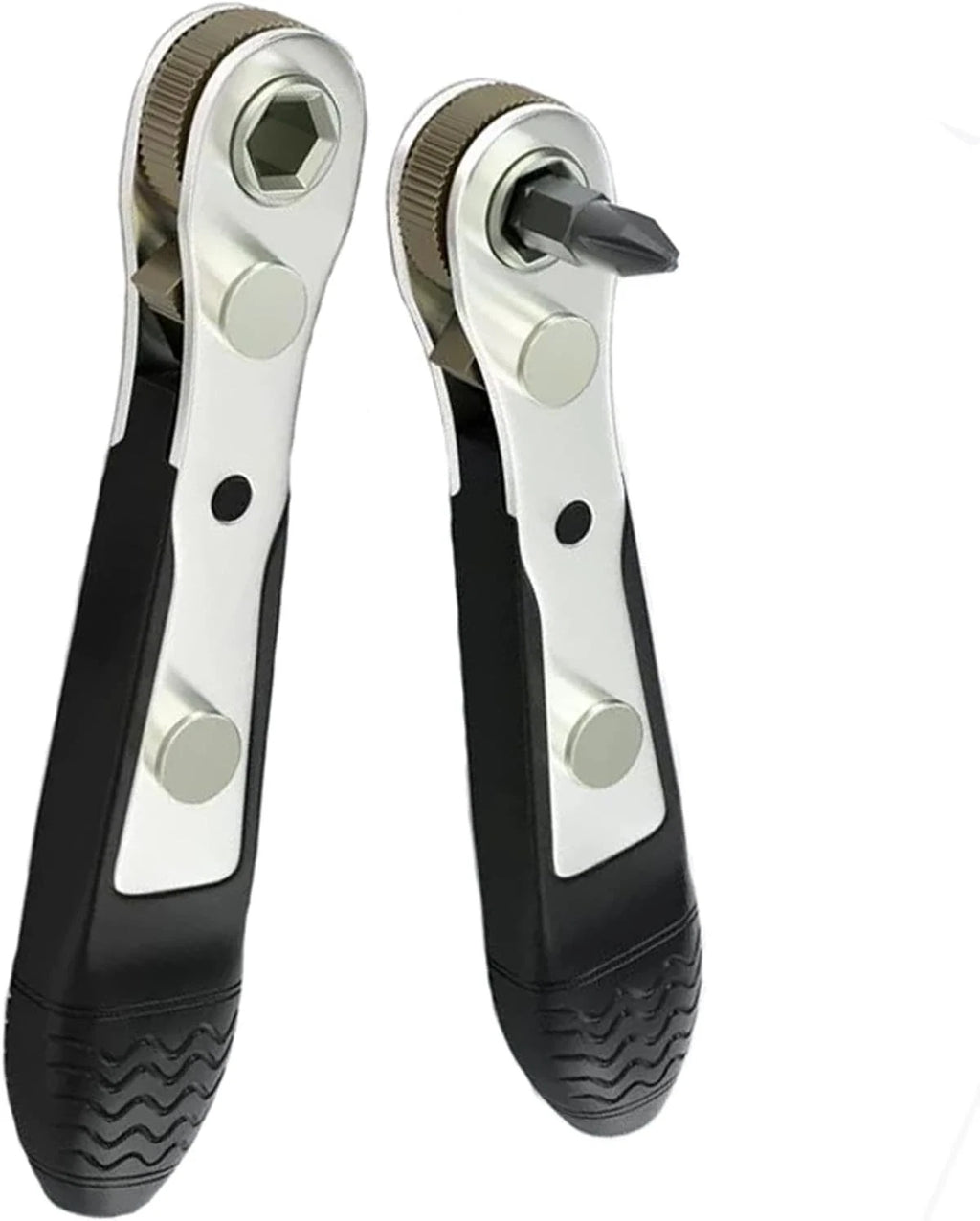 Mini Ratchet, 2 Pieces 1/4 Inch Drive Micro Ratcheting Bit Driver with1 Pieces 1