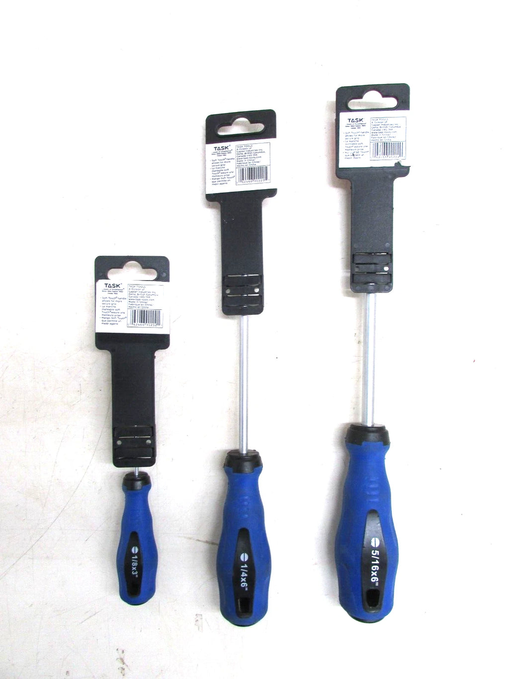 NEW! TASK TOOLS 3-pc. SLOTTED SCREWDRIVER SET