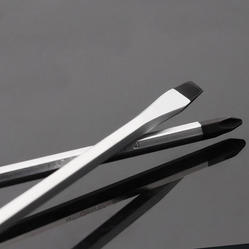 Screwdriver Through-Core Magnetic Tips Phillips Flat Blade Chrome Vanadium Steel