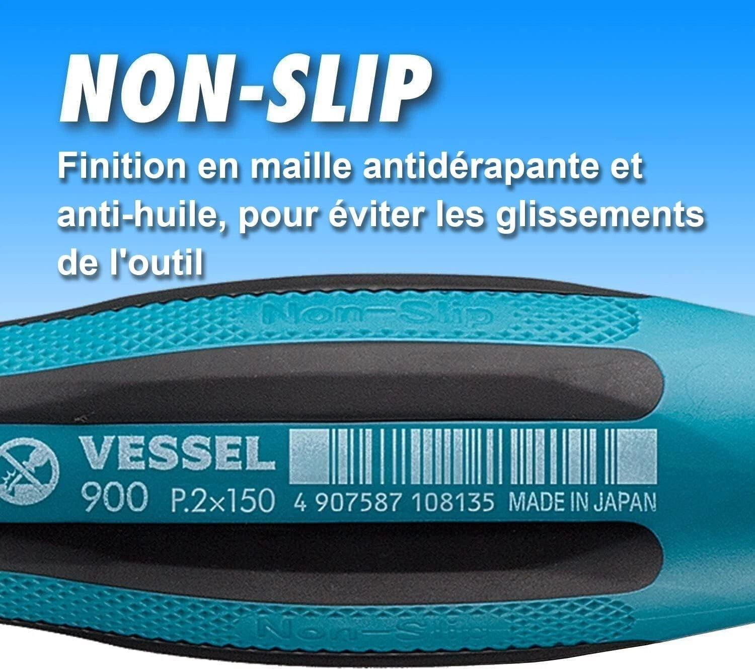 High Precision Screwdriver No.900 - JIS Standard with Magnetic Tip & Non-Slip