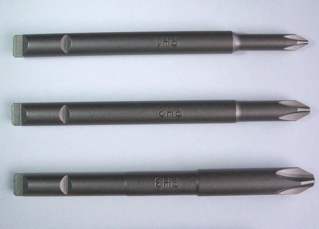 STANLEY YANKEE 131B - SET OF 3 SCREWDRIVER BITS PHILLIPS PH CROSS HEAD 1, 2, 3