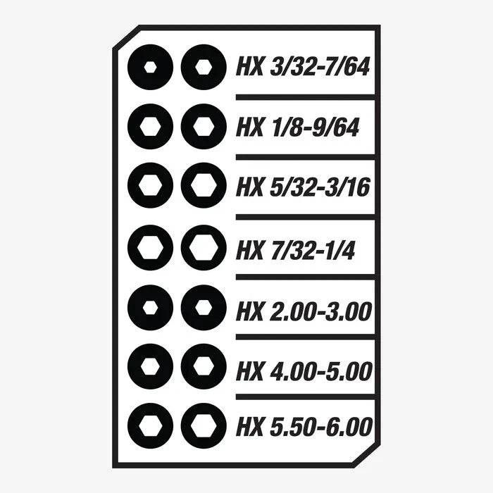 Megapro Hex Multi Bit Screwdriver 15in1 151HX 2-6mm 3/32-1/4 Hex Key Wrench Bit