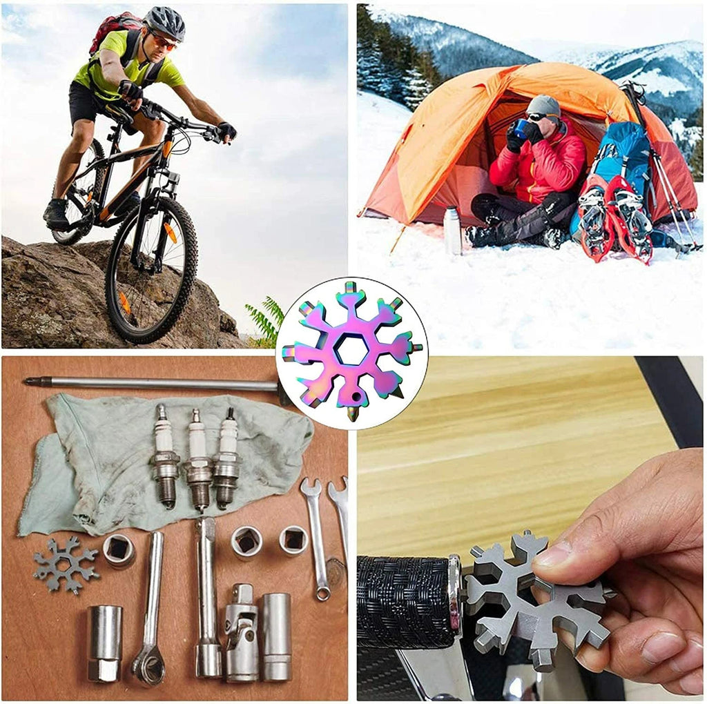 18 in 1 Snowflake Multi Tool Stainless Portable Steel Multi-Tool for Outdoor