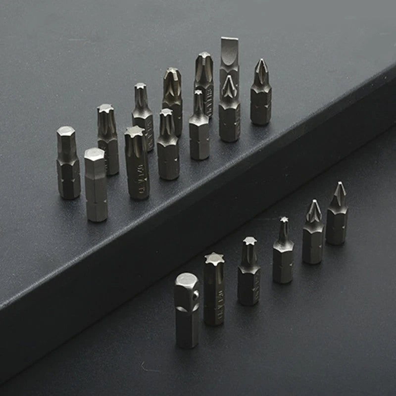 Pack of 50 Screwdriver Bit Set Precisions Driver Bit Torx, Flat, Hex,Square Tip