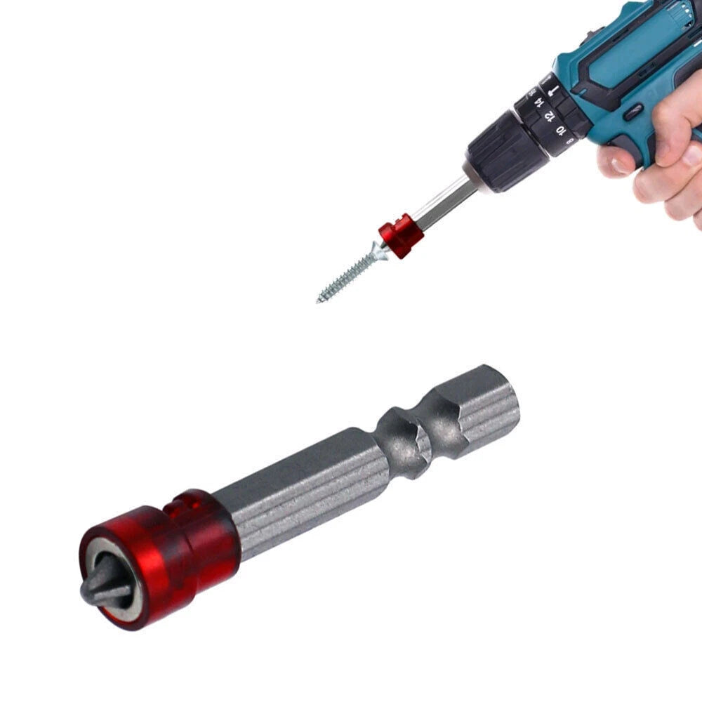 1/4" Cross Magnetic Screwdriver Bit PH2 Hex Shank Screwdriver Holder Ring Tool