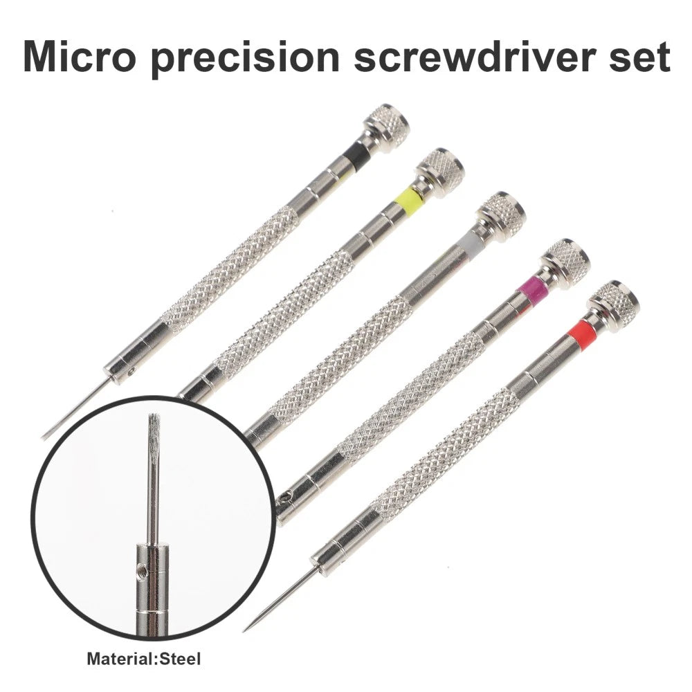 Flat Screwdriver Set Watch Repair Kit Professional Glasses Tools Adjust
