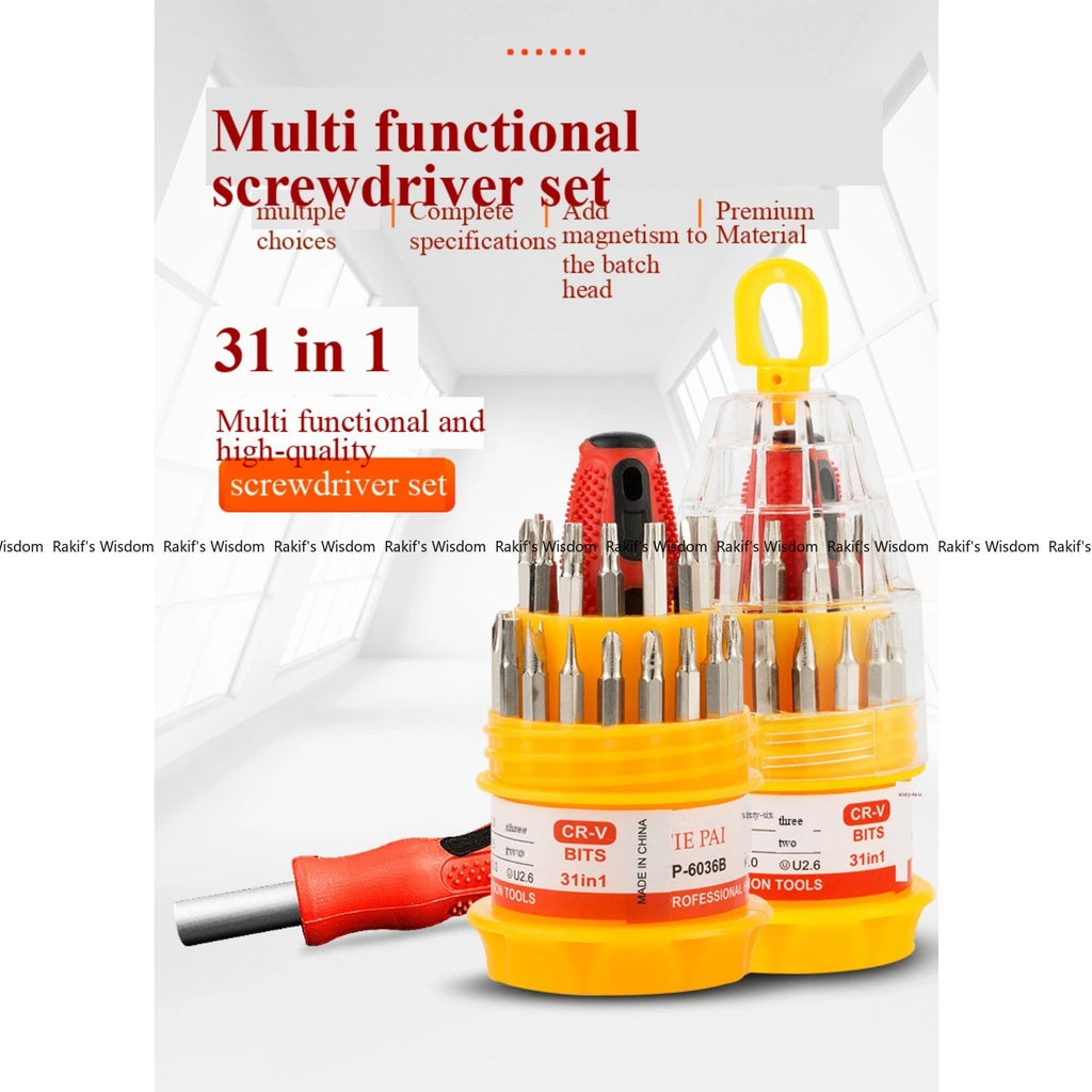 Rakif's Wisdom31in1Magnetic Screwdriver Set Repair Tool Kit Watch Computer a set