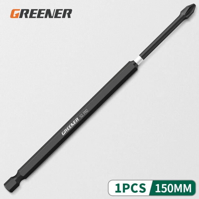 2 pcs  6" Inch Phillips PH # 2 Power Impact Bit Industrial 1/4 Hex Strong Magnet