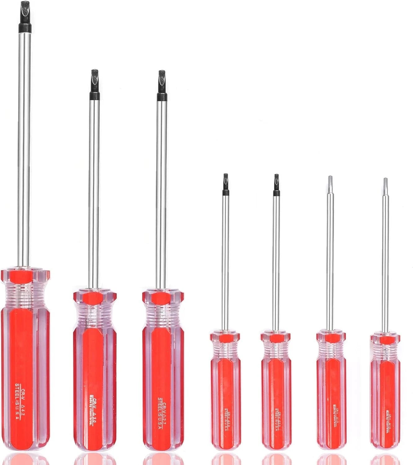 Triangle Screwdrivers Set 7 Sizes 1.4mm 1.8mm 2.0mm 2.3mm 2.7mm 3.0mm 4.2mm 7in1
