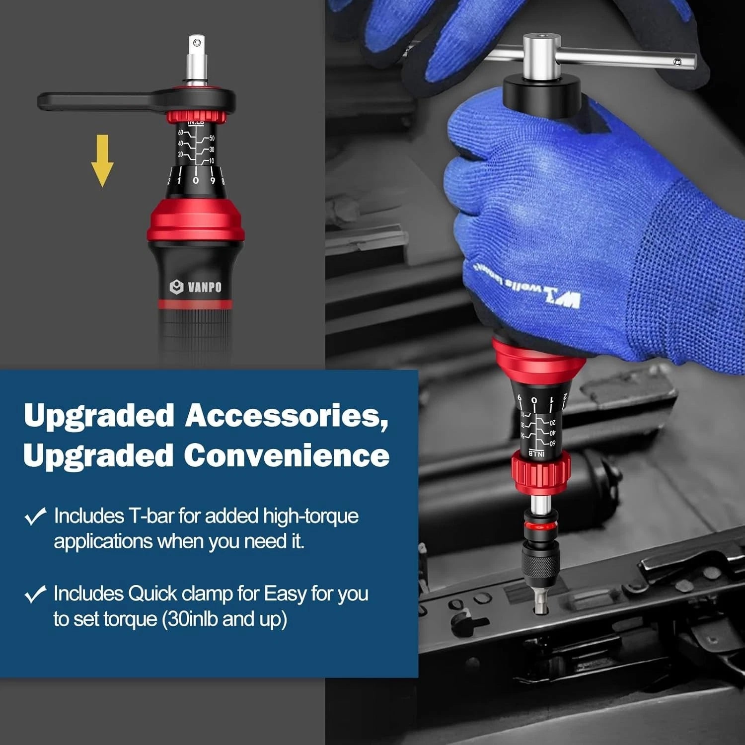 Torque Screwdriver, 64 Pcs 10-80 Inch Pound Torque Screwdriver Set with T-bar Ha