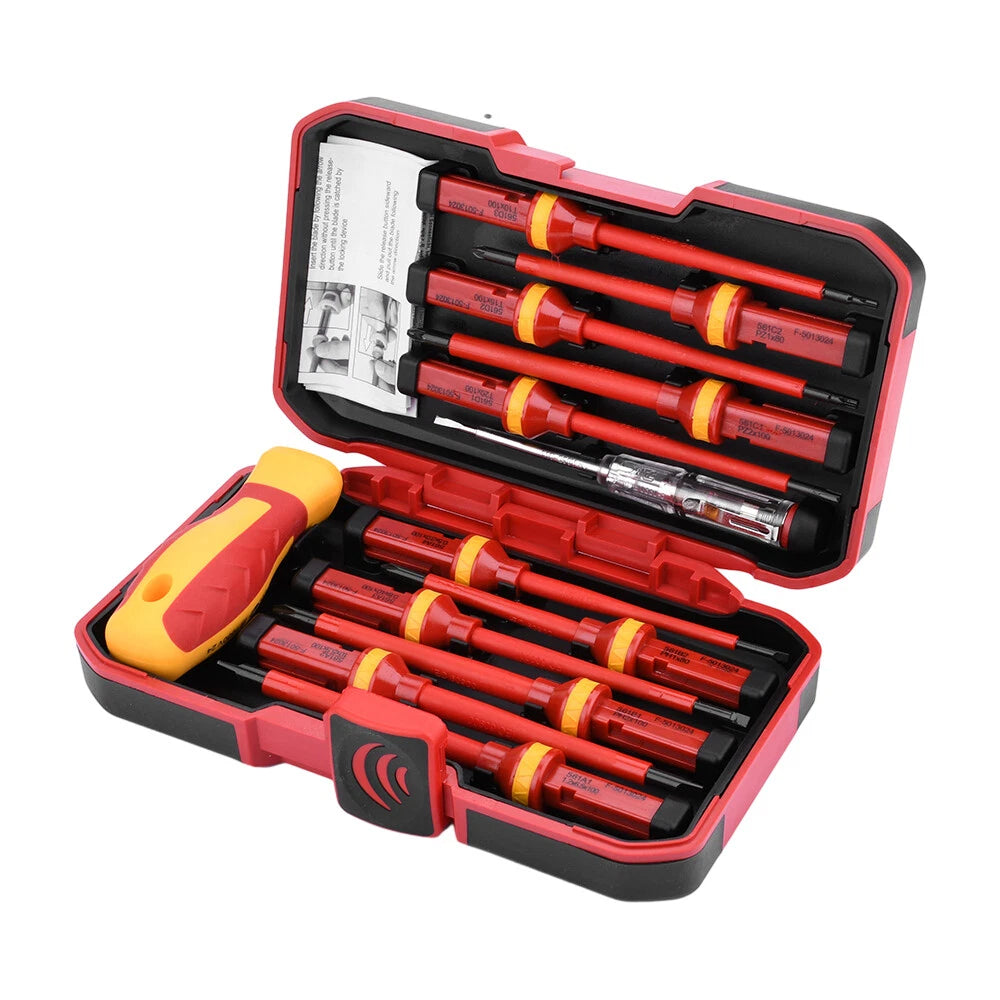 13PCS Changeable Insulated Screwdriver Set Household Electrician Repair Tool Kit