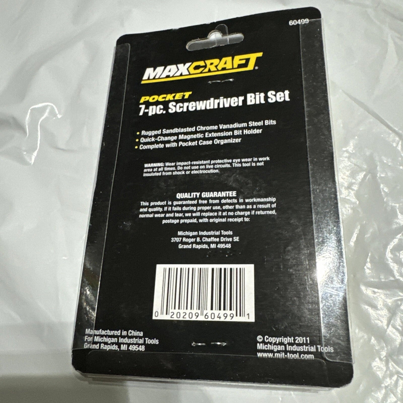 MAXCRAFT 7PC. POCKET SCREWDRIVER BIT SET FAST SHIPPING (Ships from U.S.A.)