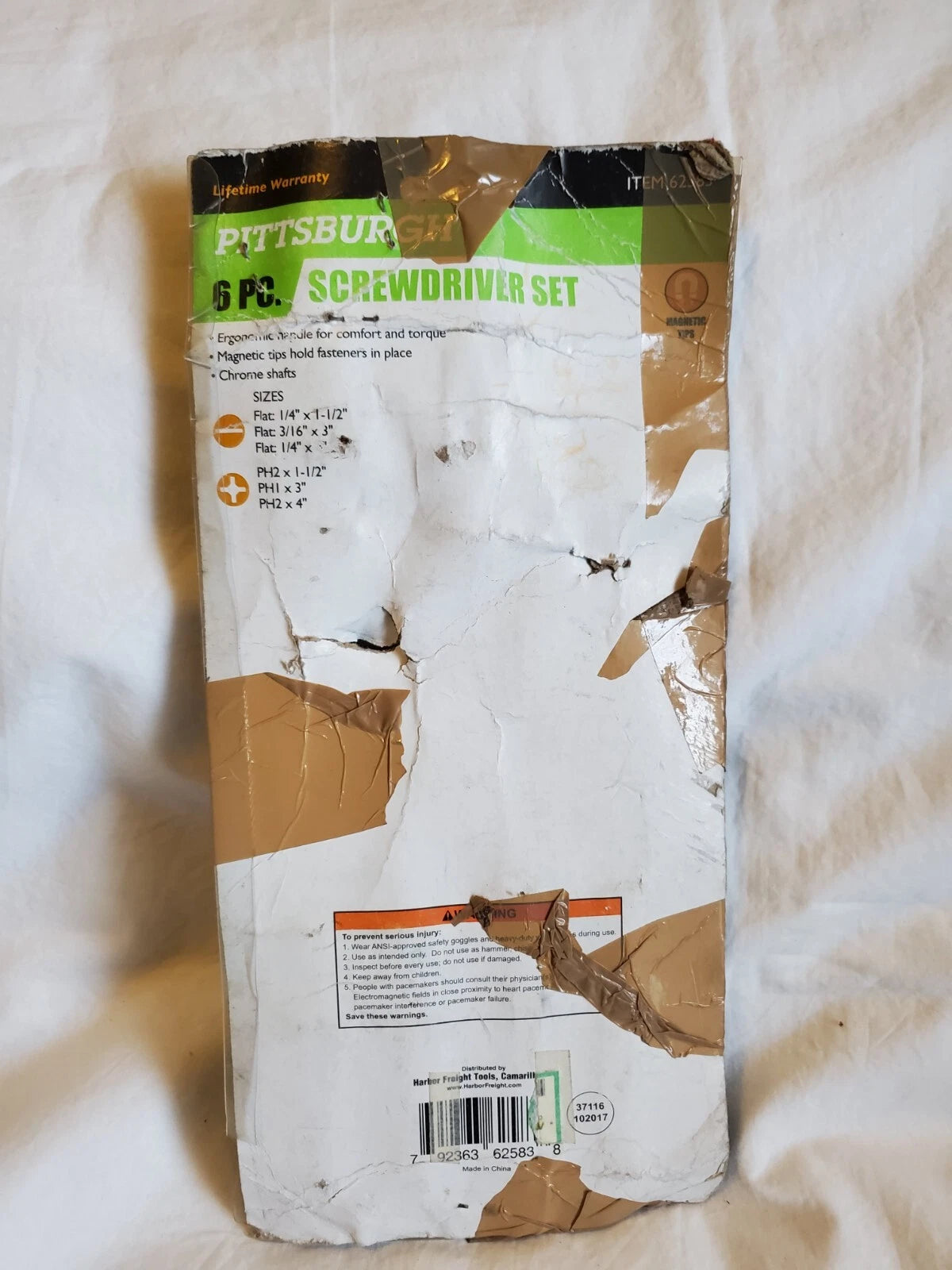 Pittsburgh 6-PIECE SCREWDRIVER SET w/Magnetic Tips (Flat & Phillips)