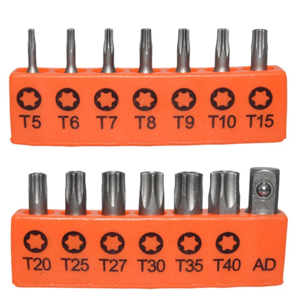 14pcs Screwdriver Set 6.35mm Hex Shank Advanced Alloy Steel Induction Hardening